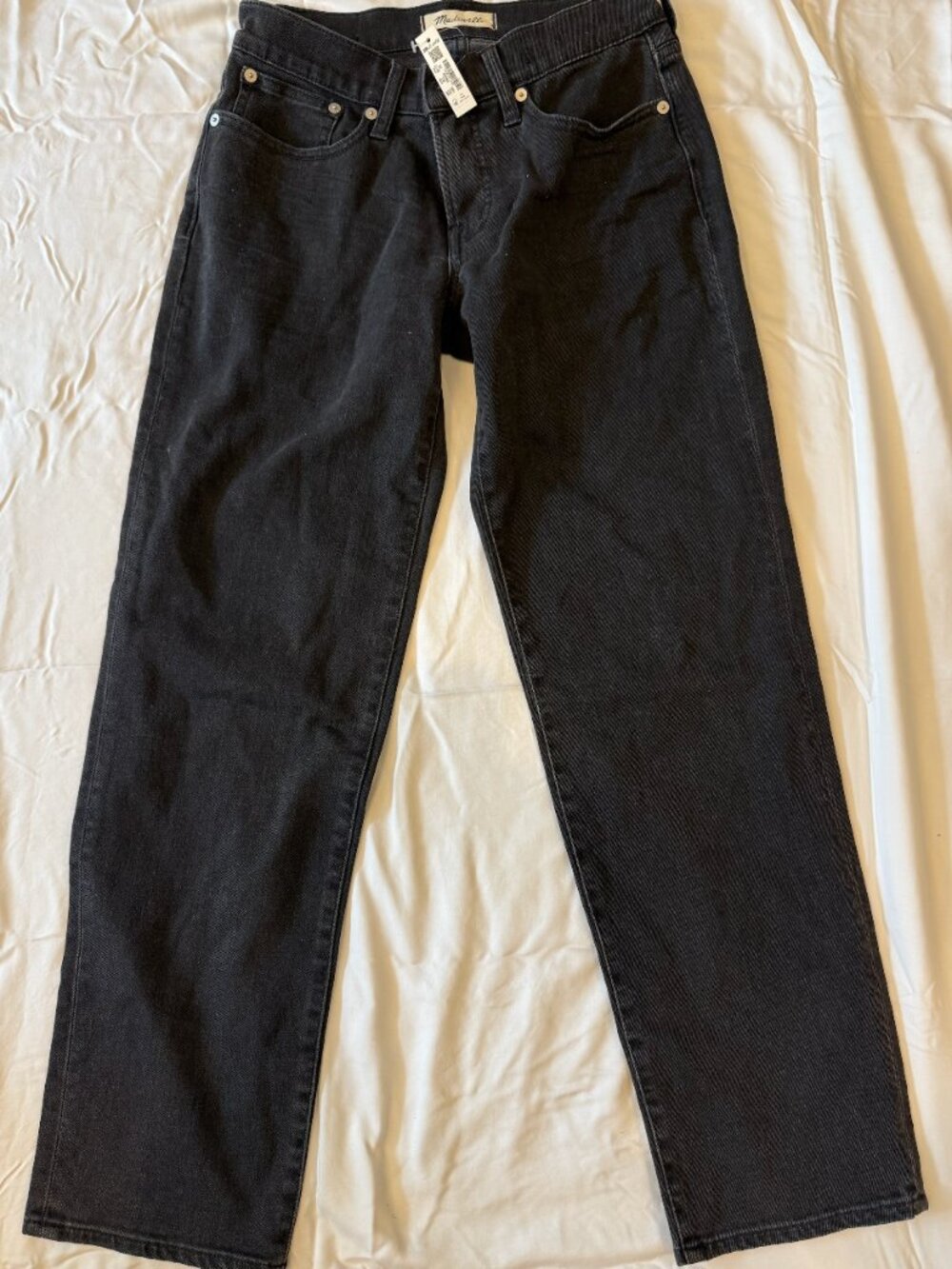 Madewell the perfect vintage straight jean size 26 Black New with tag